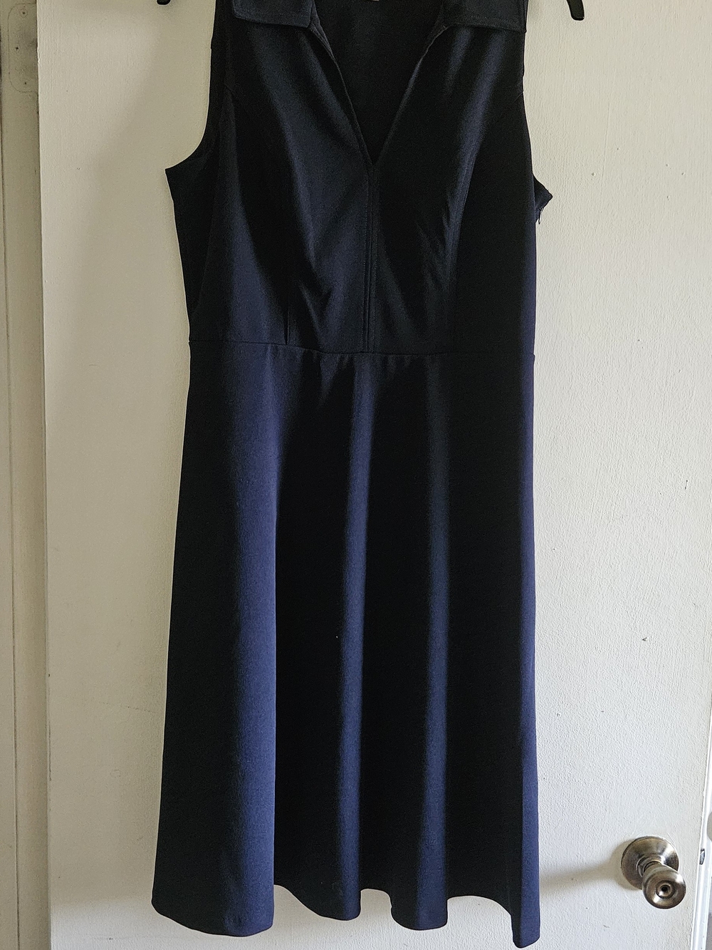 Tommy Hilfiger Navy V-Neck Sleeveless A-Line Dress